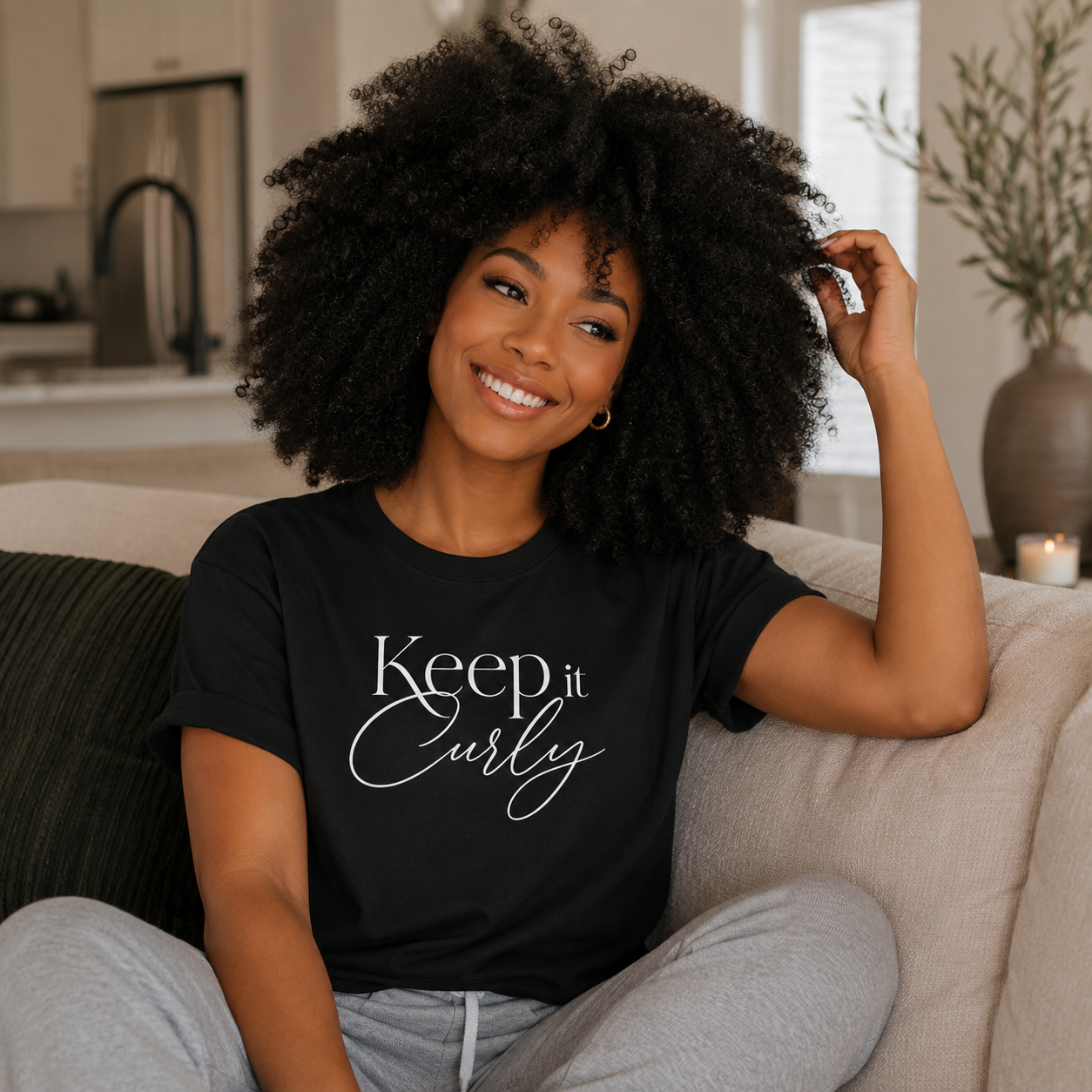 Keep It Curly T-Shirt — Curly Hair Pride Graphic Tee